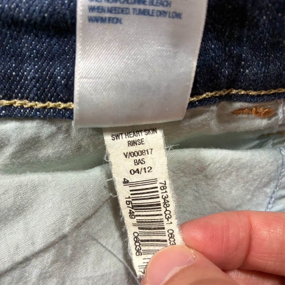 Old Navy The Sweetheart Womens Skinny Jeans Size 6 Long Blue Denim Low Rise - Picture 5 of 11